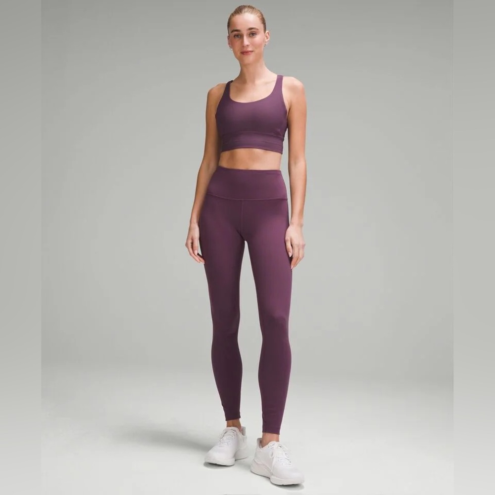 Lululemon Energy Bra Long Line Ribbed - Purple - 2
